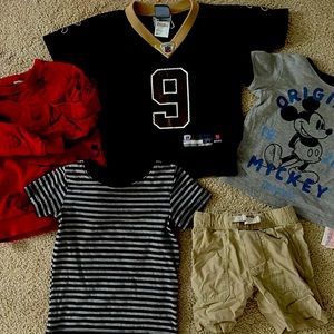 2T Toddler boy graphic T’s, Bree’s Jersey with a pair of khaki shorts!